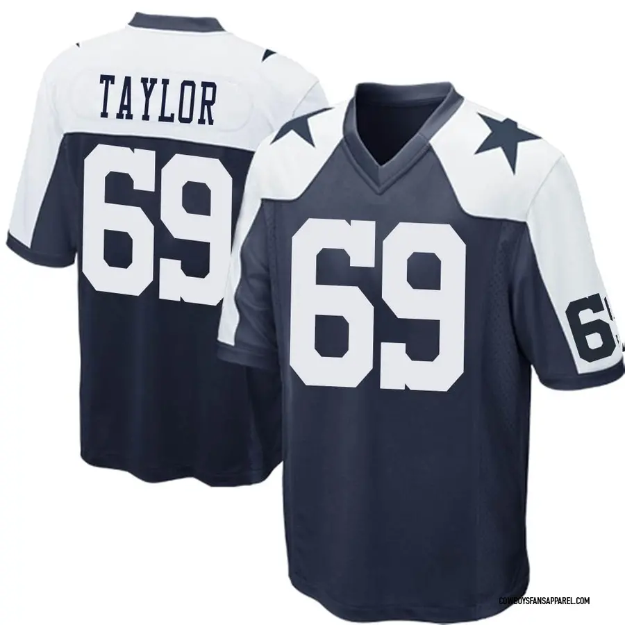 Alex Taylor Men's Nike Navy Dallas Cowboys Custom Game Jersey Size: Medium