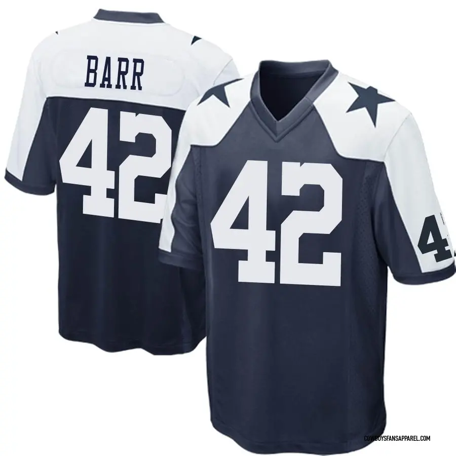 Nike Anthony Barr Dallas Cowboys Men's Game Navy Blue Throwback Jersey