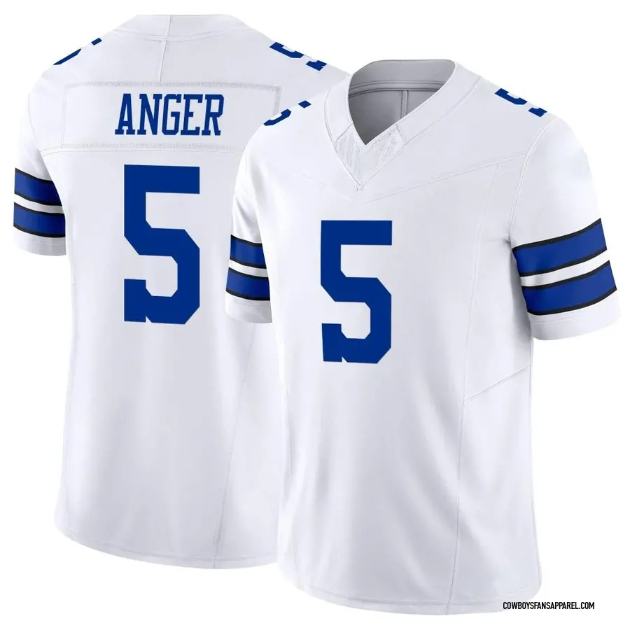 Nike Bryan Anger Dallas Cowboys Men's Elite White Vapor Untouchable Jersey