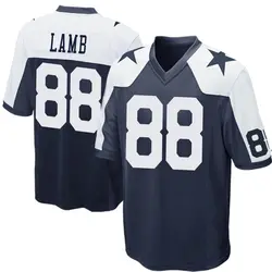 CeeDee Lamb Dallas Cowboys Men's Game Navy Blue Throwback Jersey