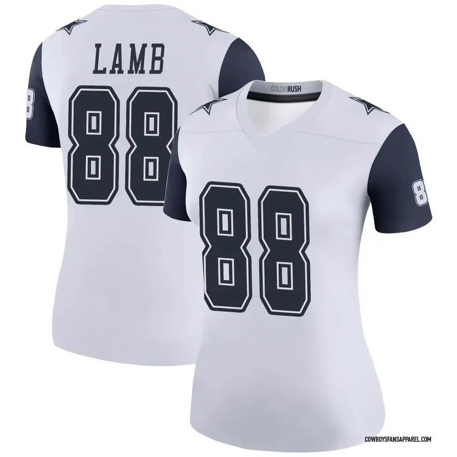 Nike CeeDee Lamb Dallas Cowboys Women's Legend White Color Rush Jersey