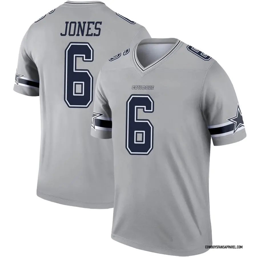 Men's Nike CeeDee Lamb Gray Dallas Cowboys Inverted Legend Jersey