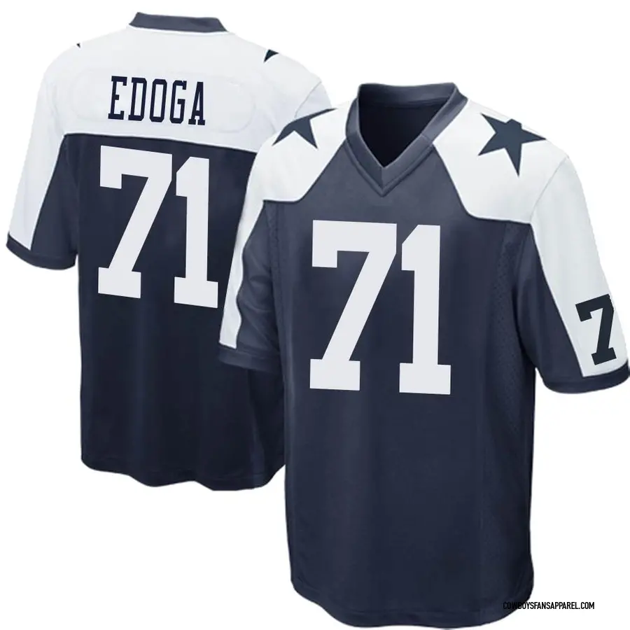 Chuma Edoga Men's Nike Navy Dallas Cowboys Custom Game Jersey