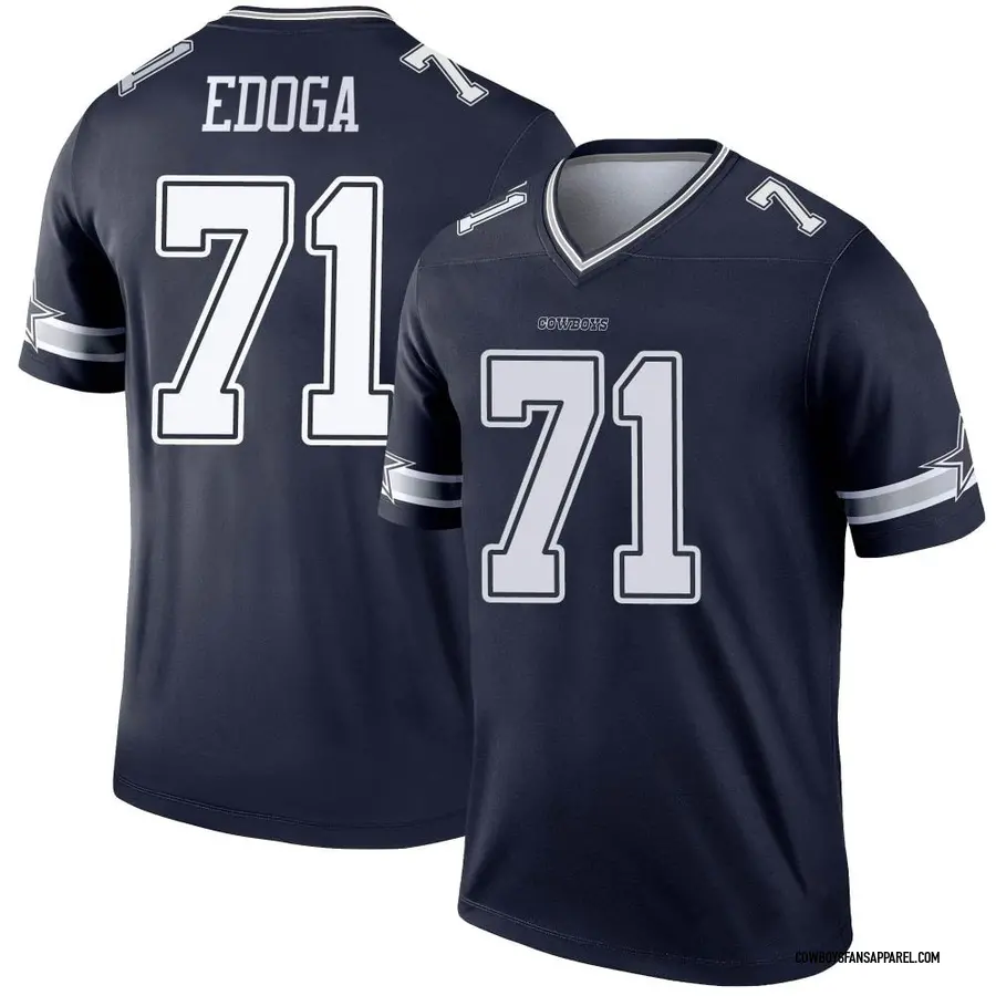 Chuma Edoga Men's Nike Navy Dallas Cowboys Custom Game Jersey