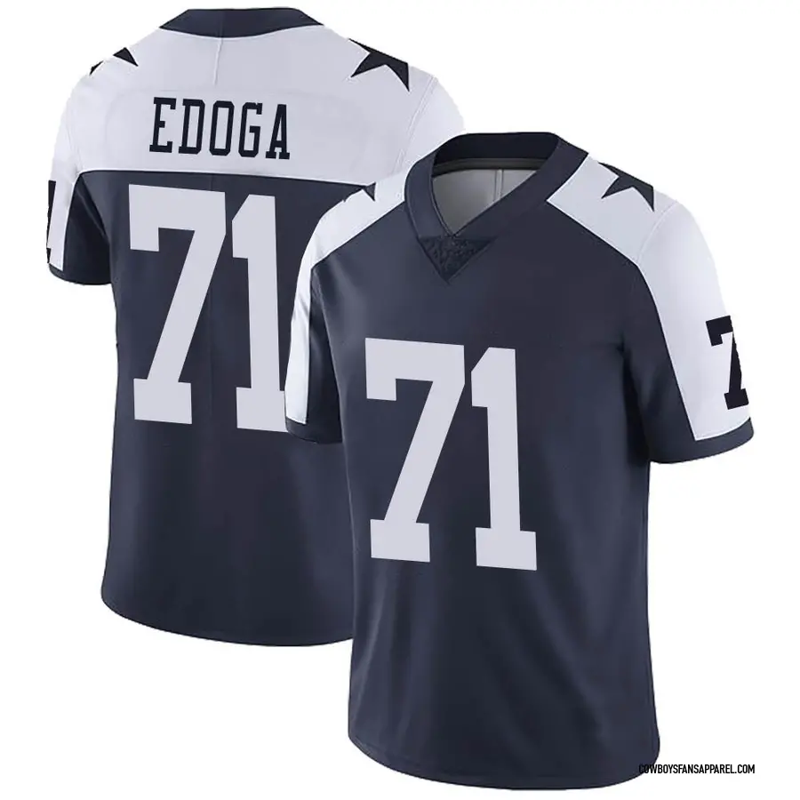 Chuma Edoga Men's Nike Navy Dallas Cowboys Custom Game Jersey