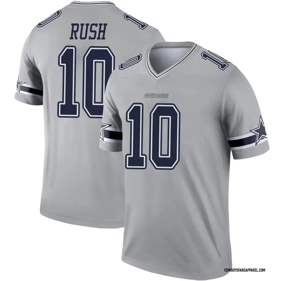 Nike Cooper Rush Dallas Cowboys Youth Legend Gray Inverted Jersey