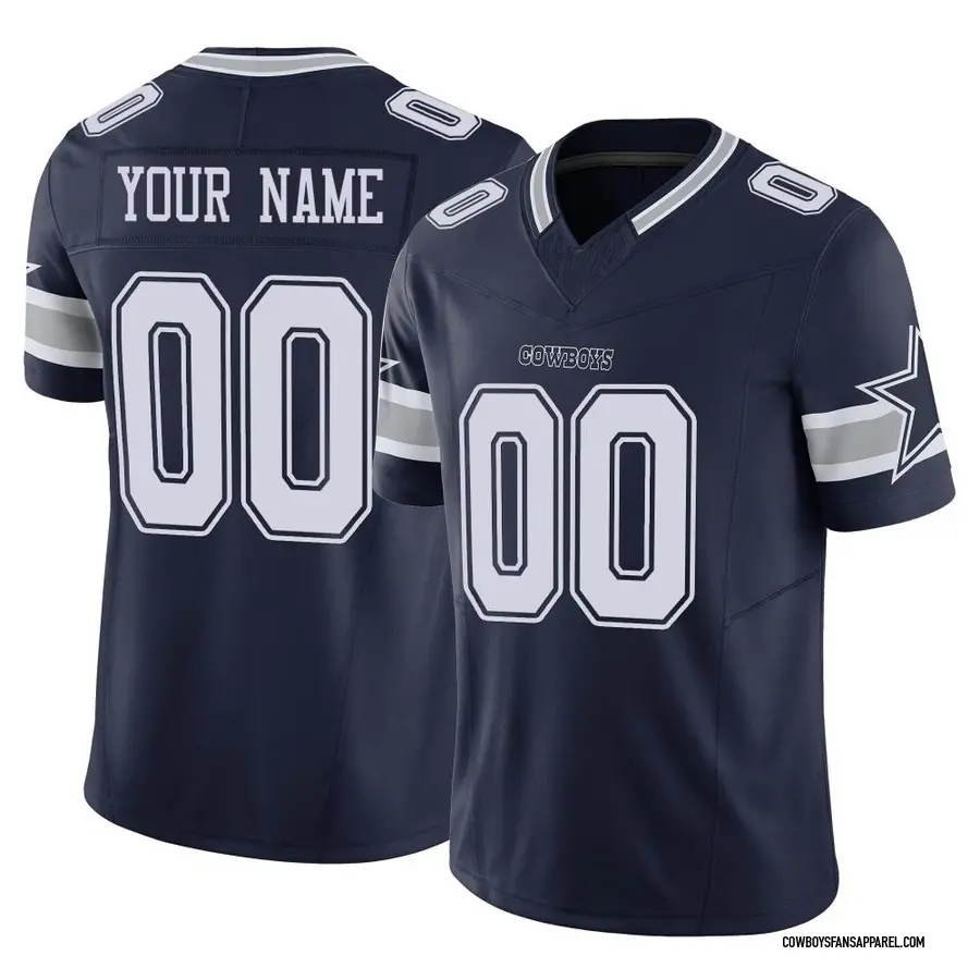 Nike Custom Dallas Cowboys Men's Limited Navy Vapor F.U.S.E. Jersey