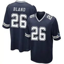 DaRon Bland Dallas Cowboys Women's Navy by Name & Number Tri-Blend T-Shirt 