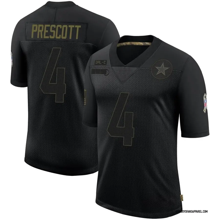 Nike Salute To Service Dallas Cowboys Dak Prescott Jersey Large Black  Stitched