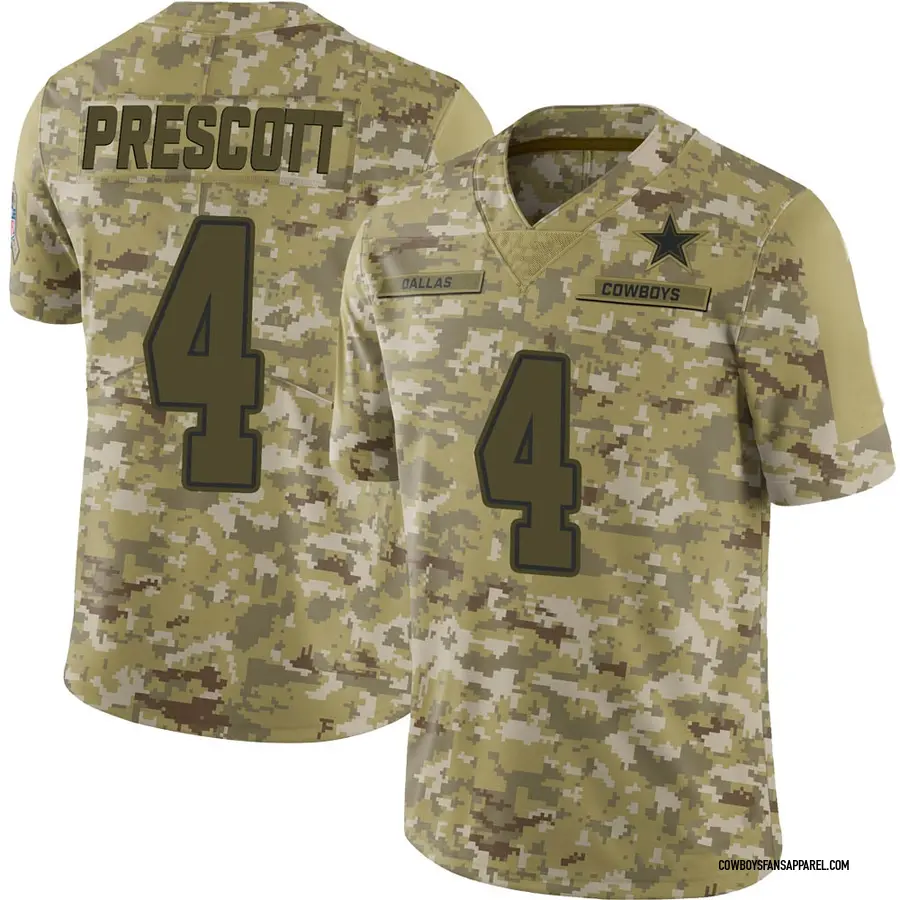 Dak Prescott Dallas Cowboys Womens 2020 Salute To Service Limited