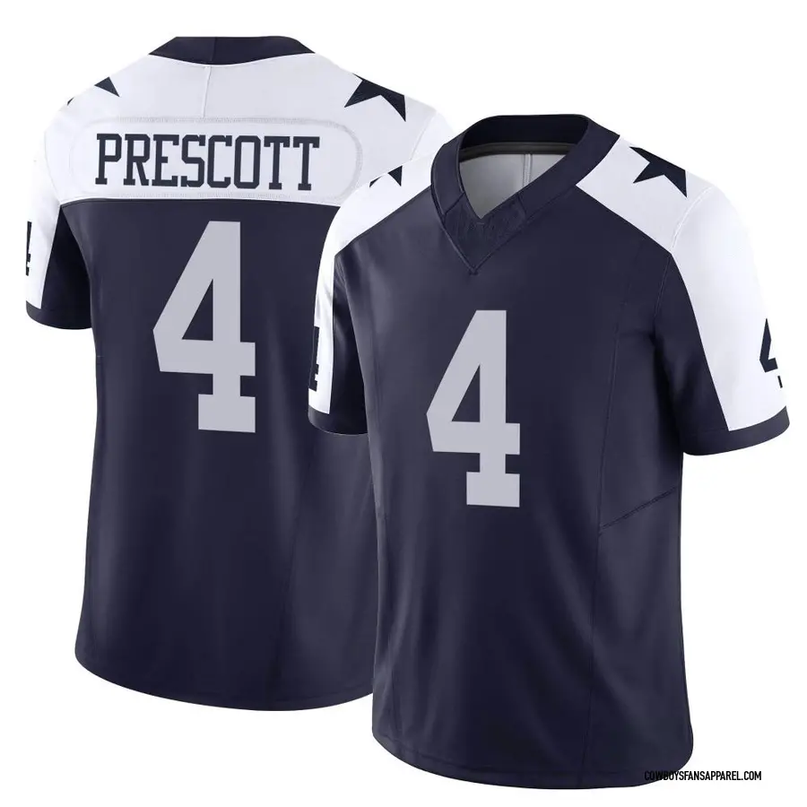 Nike Men's Dallas Cowboys Dak Prescott Navy Vapor Untouchable Limited Player Jersey