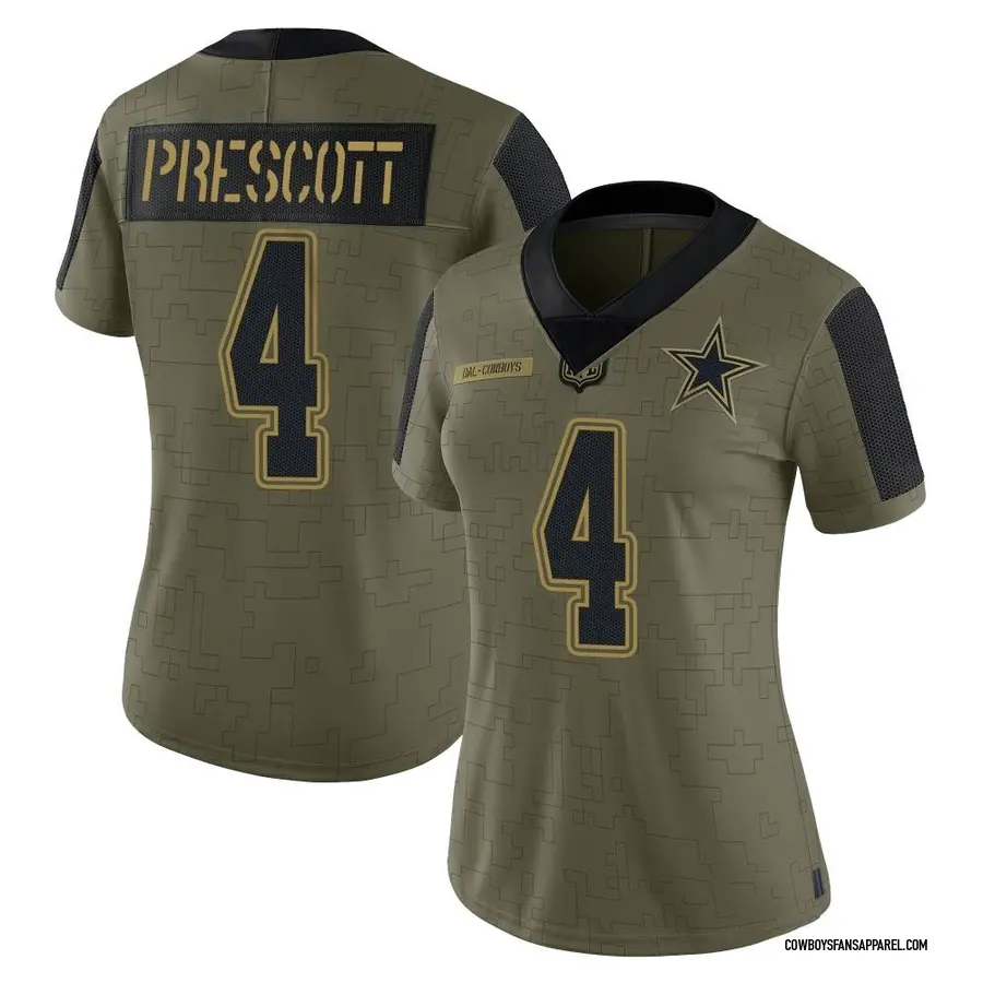 Nike Salute To Service Dallas Cowboys Dak Prescott Jersey Large Black  Stitched