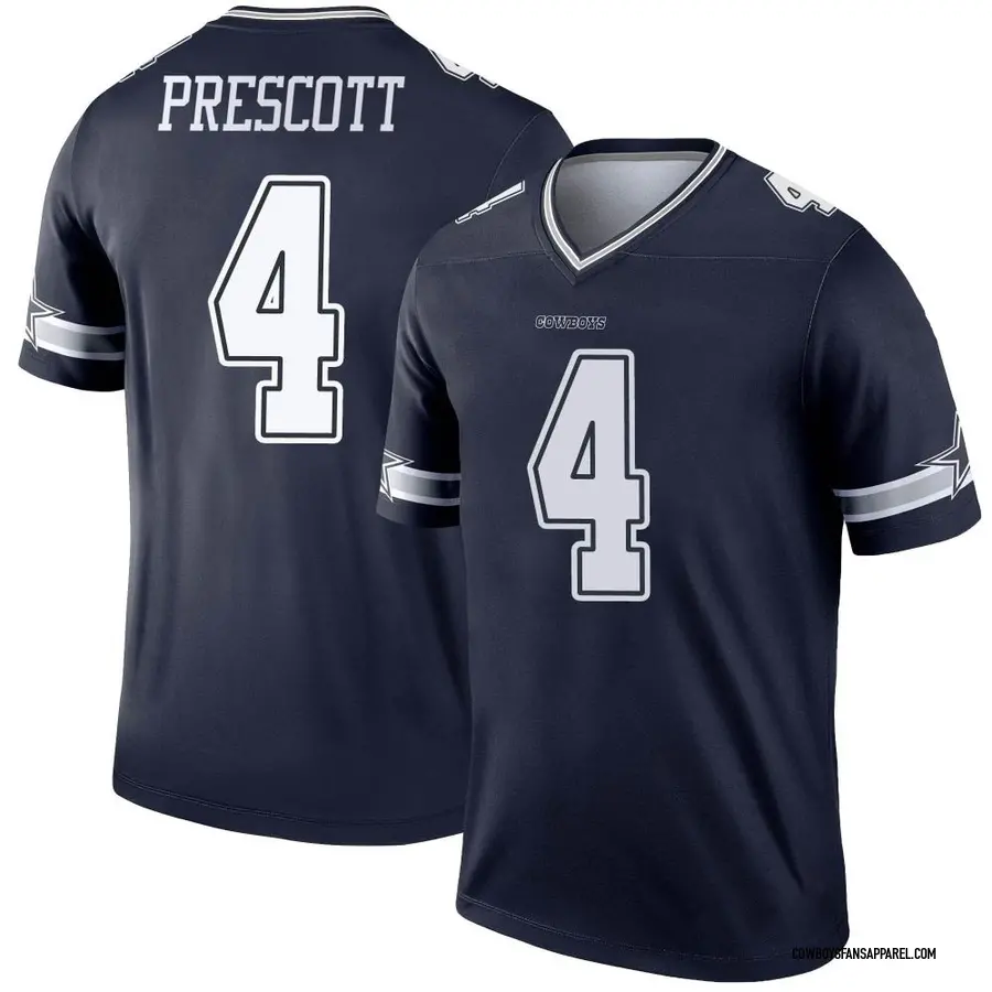 Men's Nike Dak Prescott Gray Dallas Cowboys Atmosphere Fashion Game Jersey Size: Small