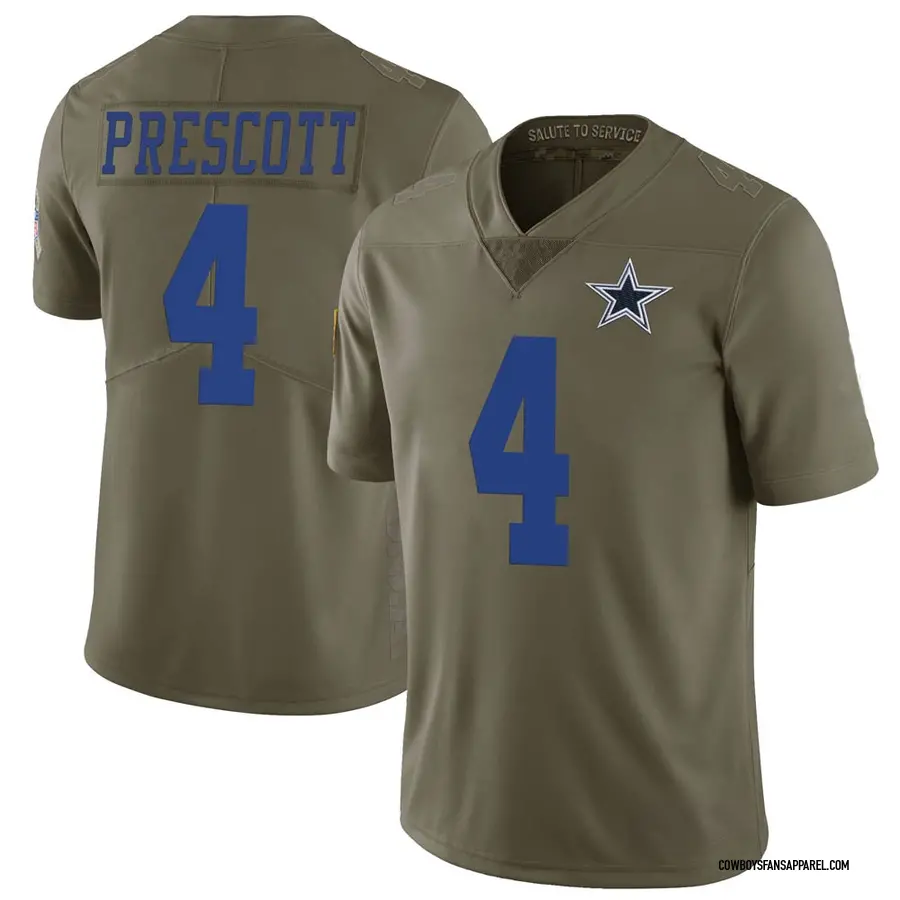 Nike Cowboys 4 Dak Prescott Gray Youth Inverted Legend Limited Jersey