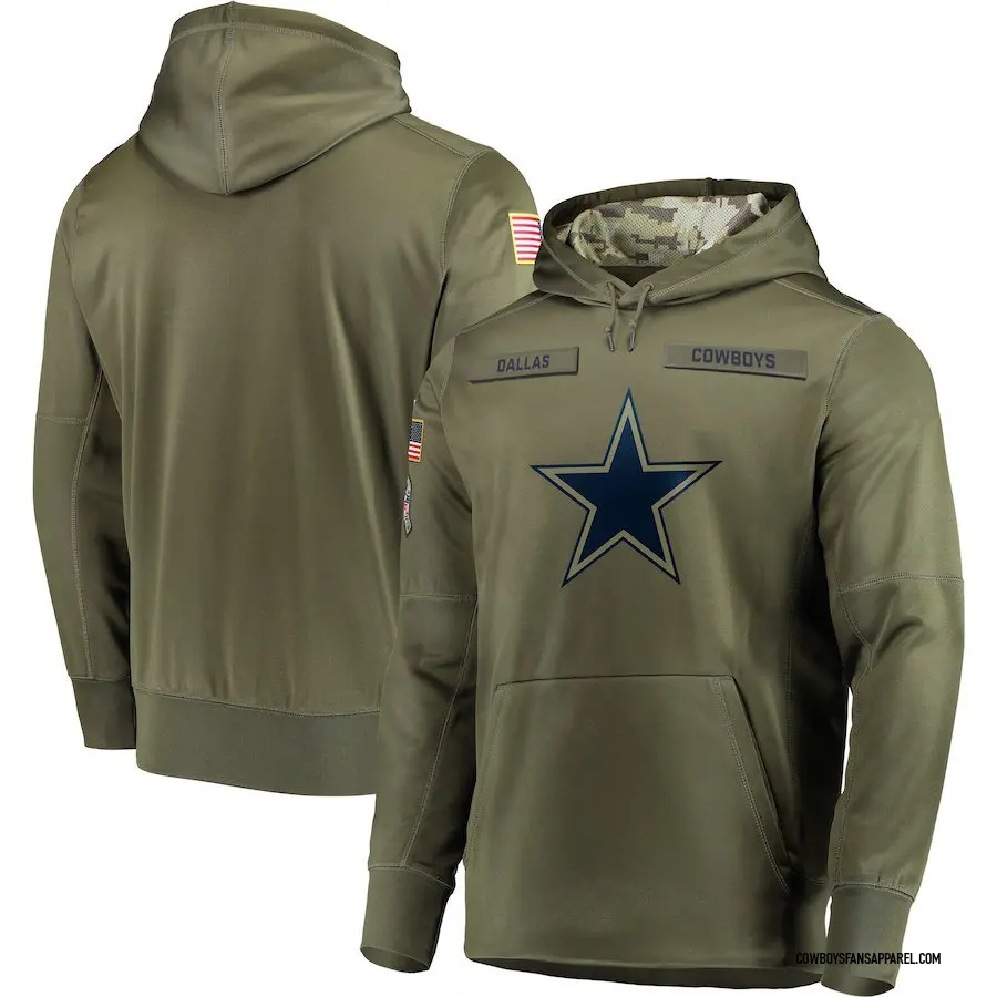 Dallas Cowboys Nike Black 2020 Salute to Service Sideline Performance  Pullover Hoodie
