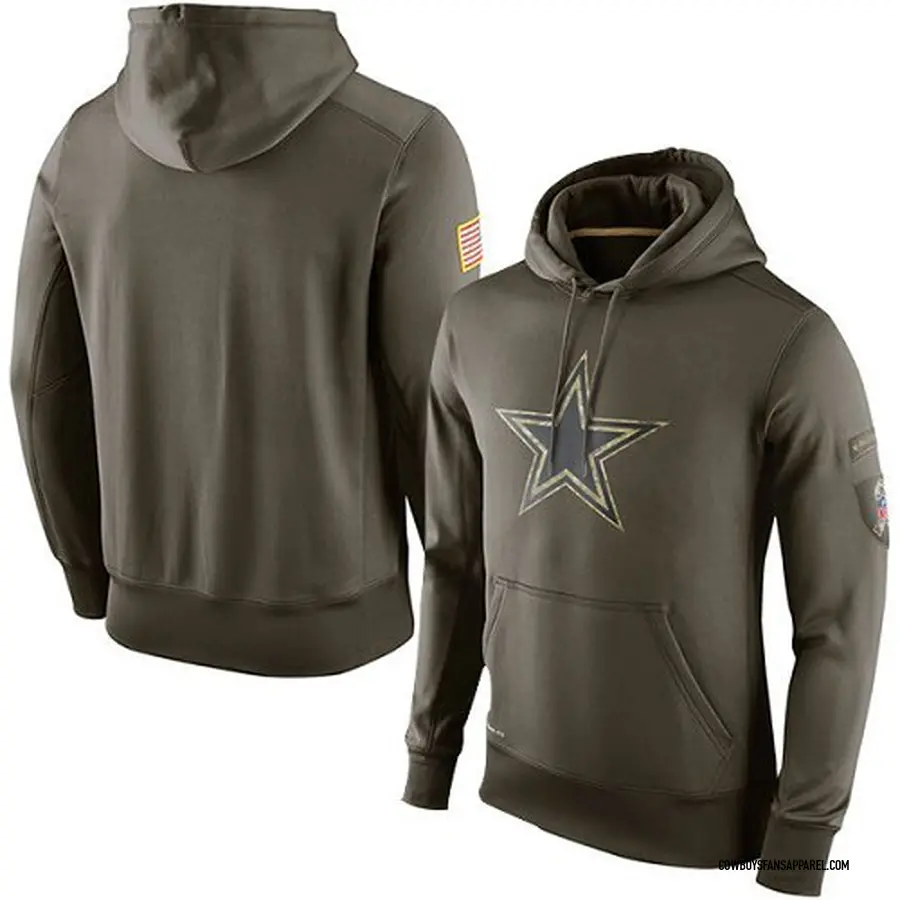 Men's Dallas Cowboys Nike Olive Salute to Service Sideline Therma