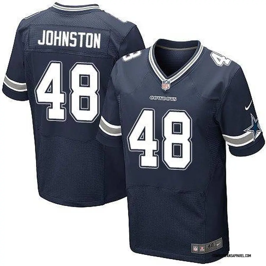 Nike Daryl Johnston Dallas Cowboys Men's Elite Navy Blue Team Color Jersey