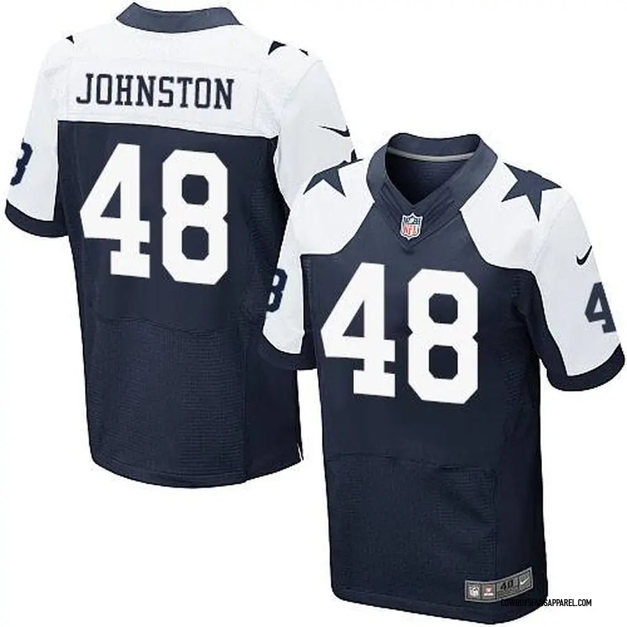 Navy Blue Men's Daryl Johnston Dallas Cowboys Game Throwback Jersey