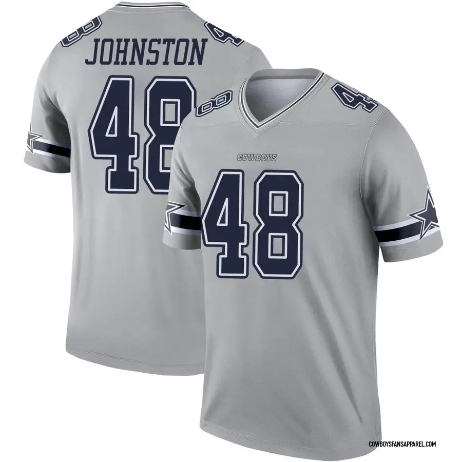 Nike Daryl Johnston Dallas Cowboys Legend Gray Inverted Jersey - Men's