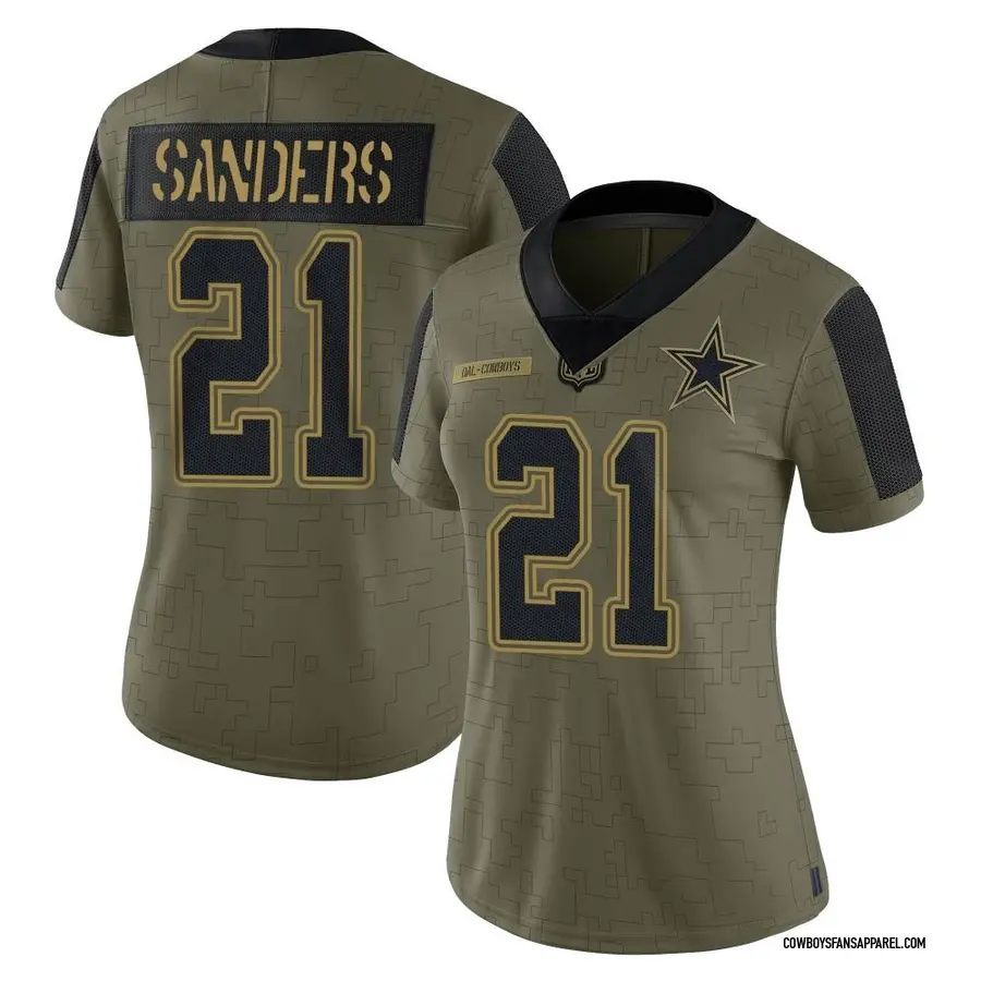 Nike Deion Sanders Dallas Cowboys Women's Limited White Vapor Untouchable  Jersey