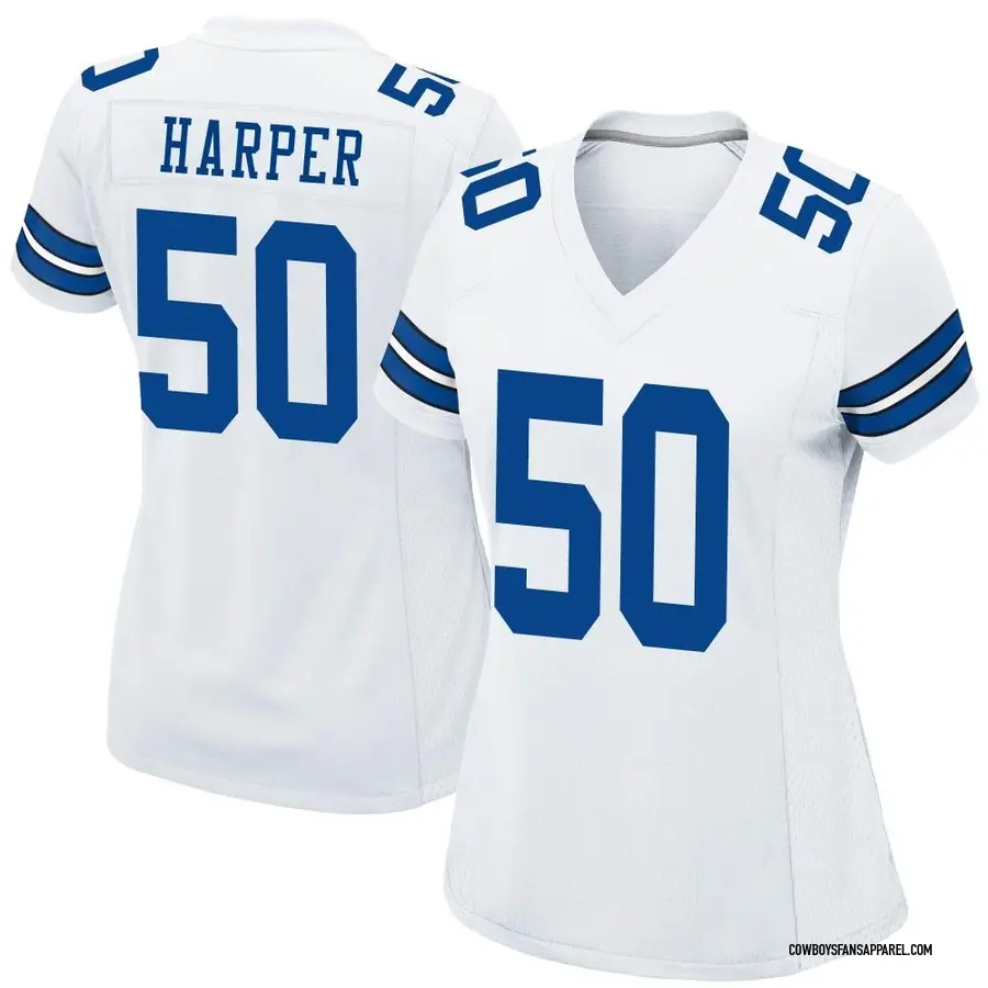 Nike Devin Harper Dallas Cowboys Women's Game White Jersey