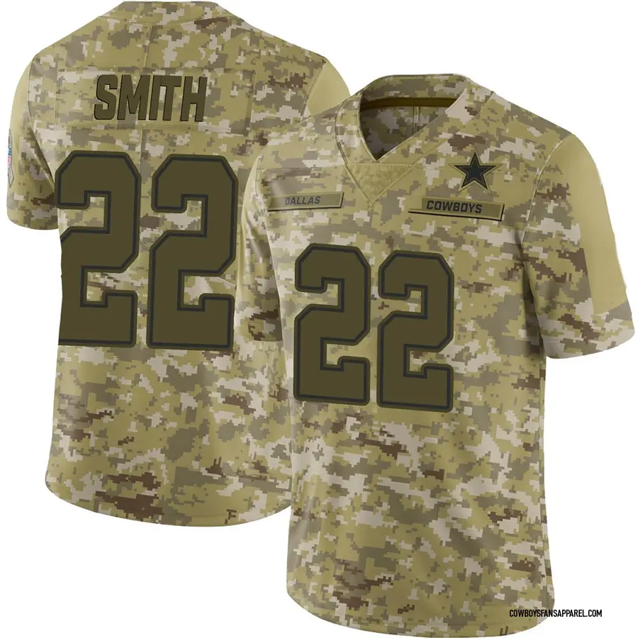 Nike Cowboys #22 Emmitt Smith Camo Men's Stitched NFL Limited 2018