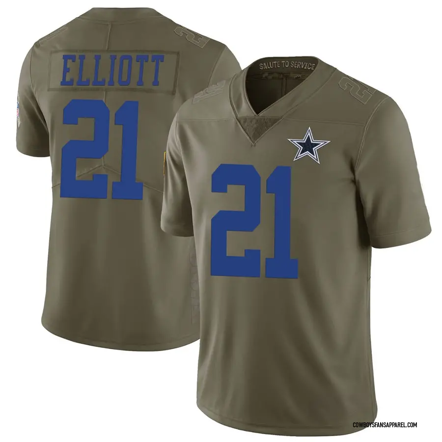 Youth Dallas Cowboys Ezekiel Elliott Camo 2019 Salute To Service