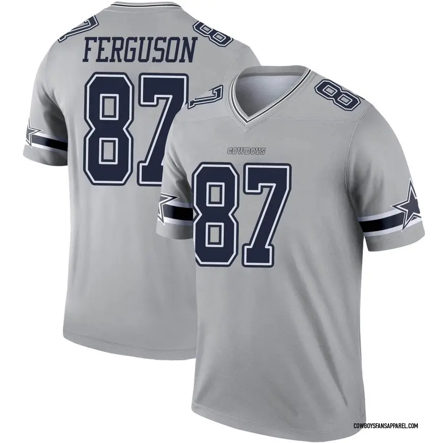 Jake Ferguson Dallas Cowboys Men's Legend White Color Rush T-Shirt