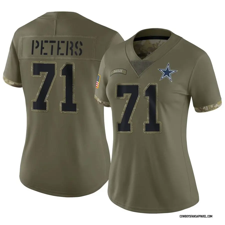 Nike Jason Peters Dallas Cowboys Women's Limited Olive 2022 Salute To  Service Jersey