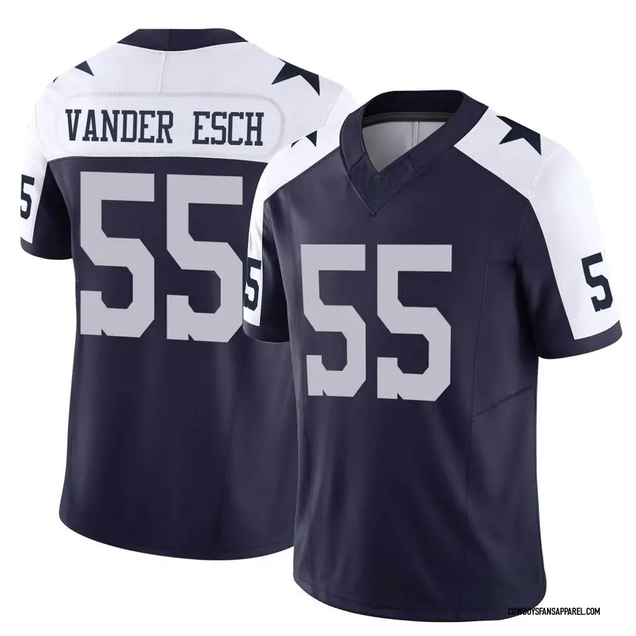 Nike Men's Leighton Vander Esch Navy Dallas Cowboys Vapor Limited Player Jersey - Navy