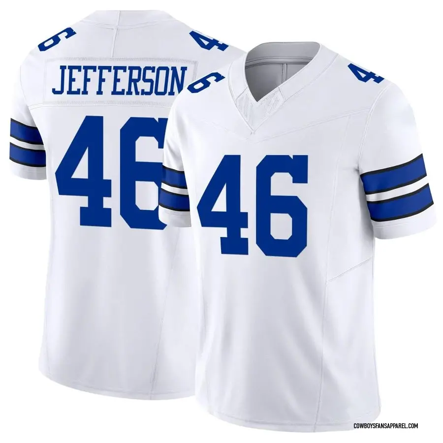 Nike Malik Jefferson Dallas Cowboys Men's Limited White Vapor F.U.S.E.  Jersey