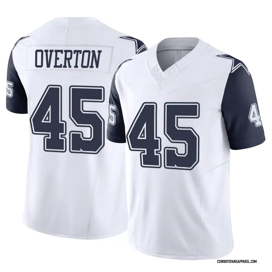 Nike Matt Overton Dallas Cowboys Men's Limited White 2nd Alternate Vapor  F.U.S.E. Jersey