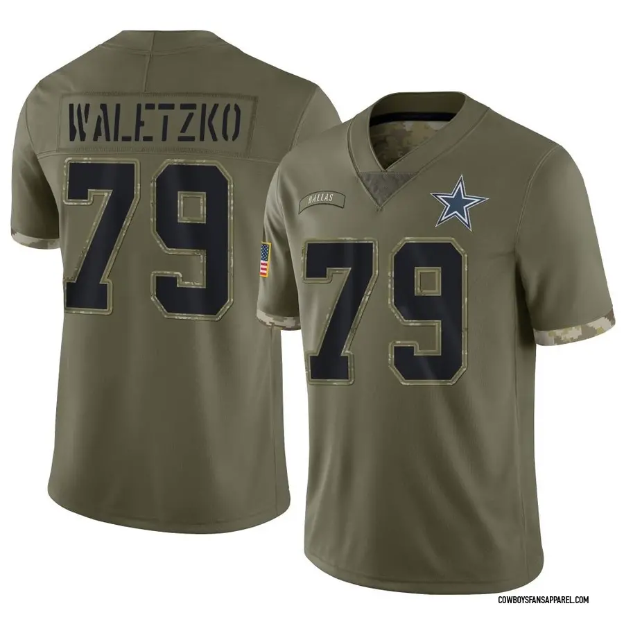 Matt Waletzko Dallas Cowboys Men's Legend Olive Salute to Service