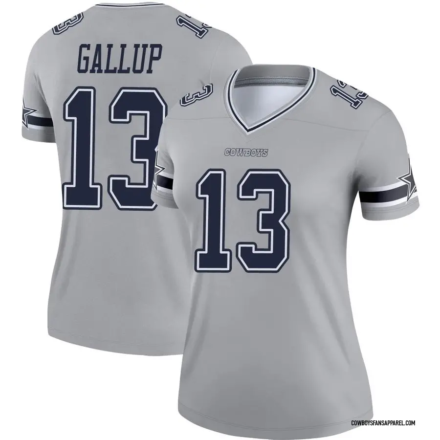 Womens Dallas Cowboys Michael Gallup Silver Inverted Legend Jersey -  Bluefink