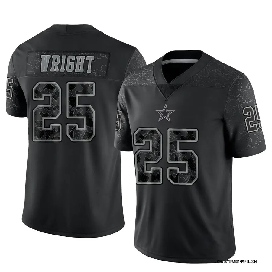 Nike Nahshon Wright Dallas Cowboys Youth Limited Black Reflective Jersey