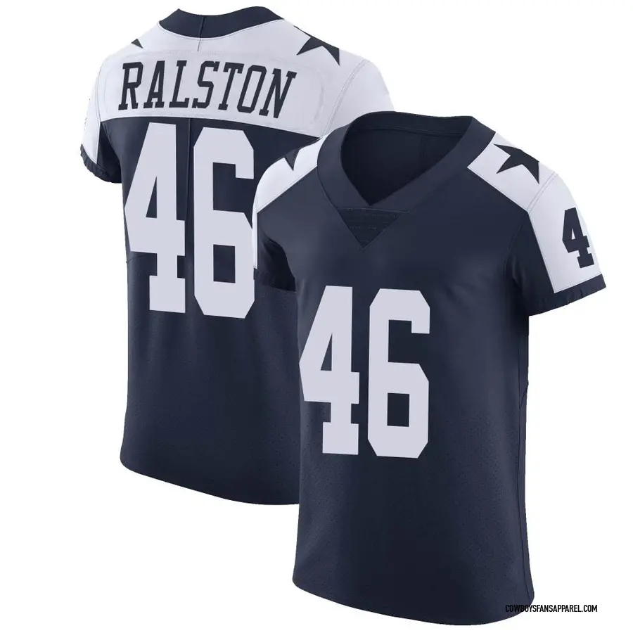 Nike Nick Ralston Dallas Cowboys Game Navy Blue Throwback Jersey - Men's