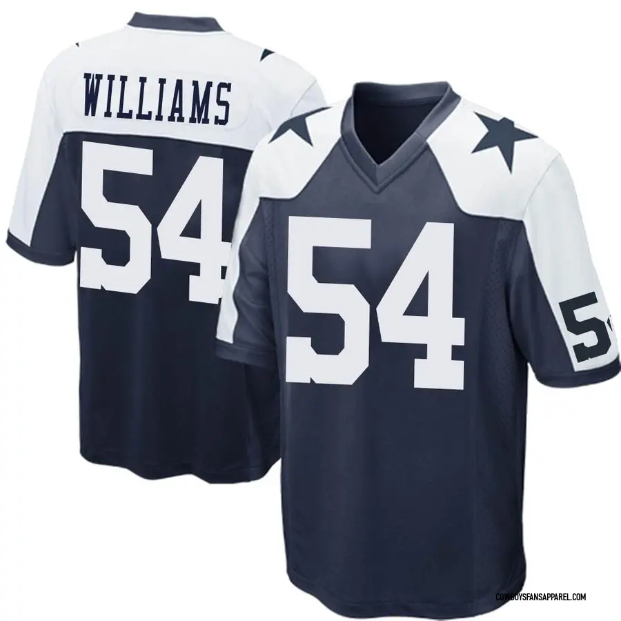 Nike Sam Williams Dallas Cowboys Men's Game Navy Blue Throwback Jersey