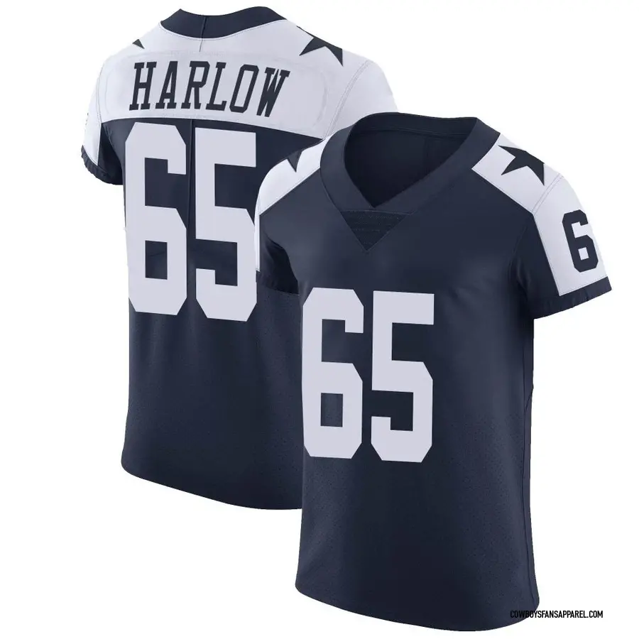 Sean Harlow Men's Nike Navy Dallas Cowboys Custom Game Jersey Size: Large