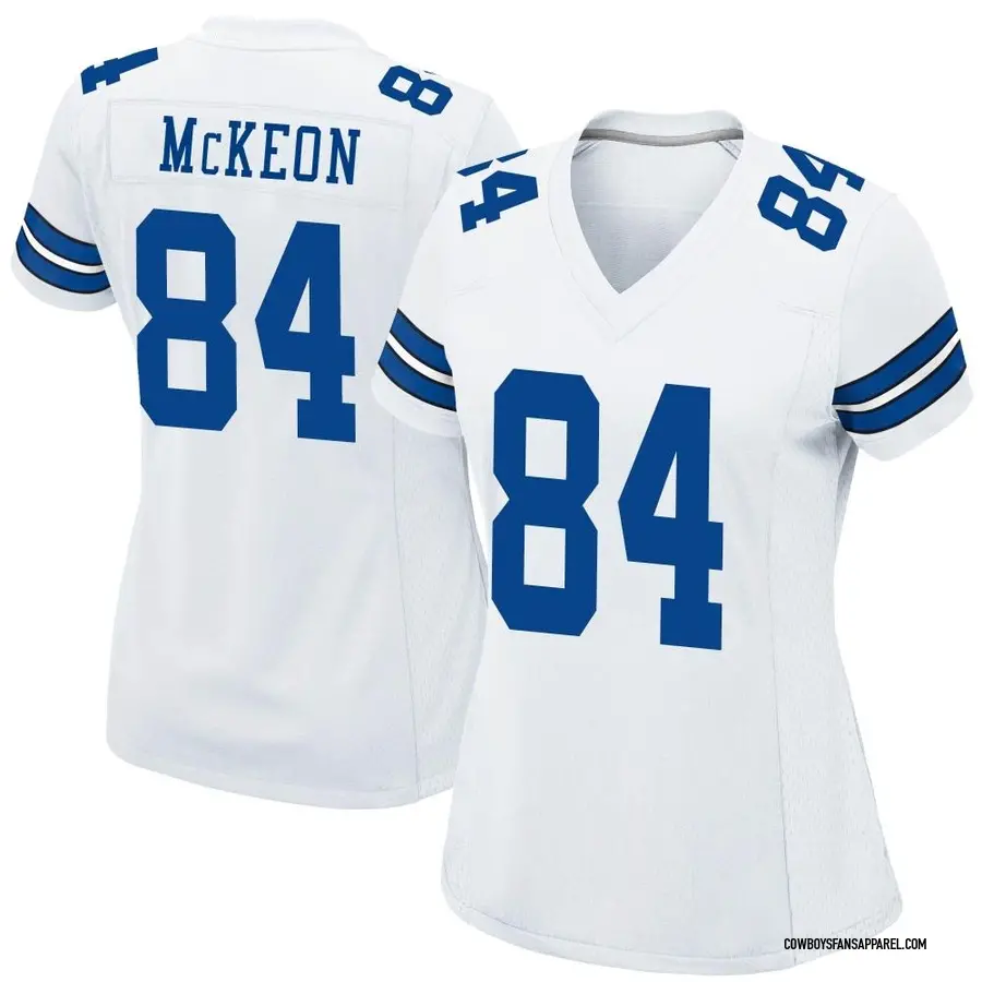 2018 Dallas Cowboys Sean McKeon #84 Game Issued White Practice Jersey  DP18853