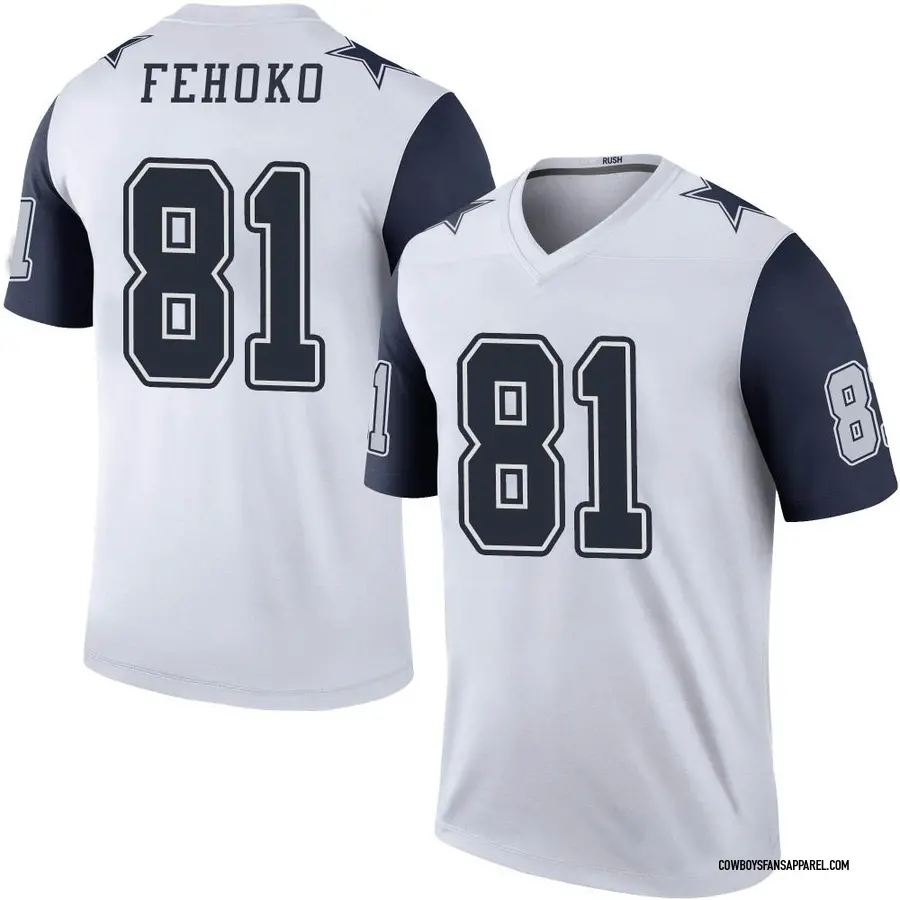 Nike Simi Fehoko Dallas Cowboys Men's Legend White Color Rush Jersey