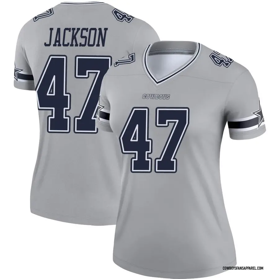 Nike Storey Jackson Dallas Cowboys Women's Legend Gray Inverted Jersey