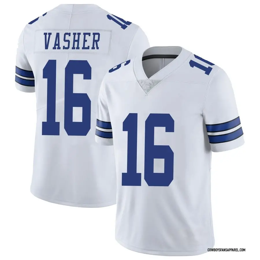 Nike T.J. Vasher Dallas Cowboys Youth Limited White Color Rush Vapor  Untouchable Jersey