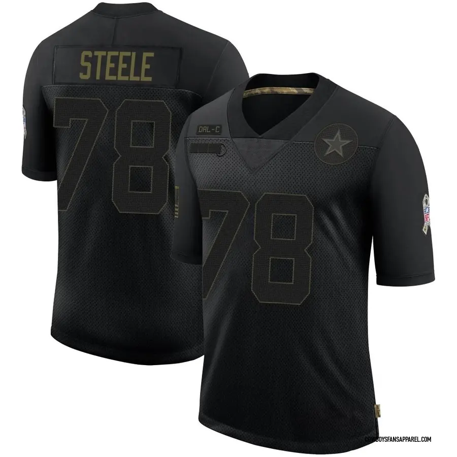 Dallas Cowboys Terence Steele Black Limited Jersey 2020 Salute To