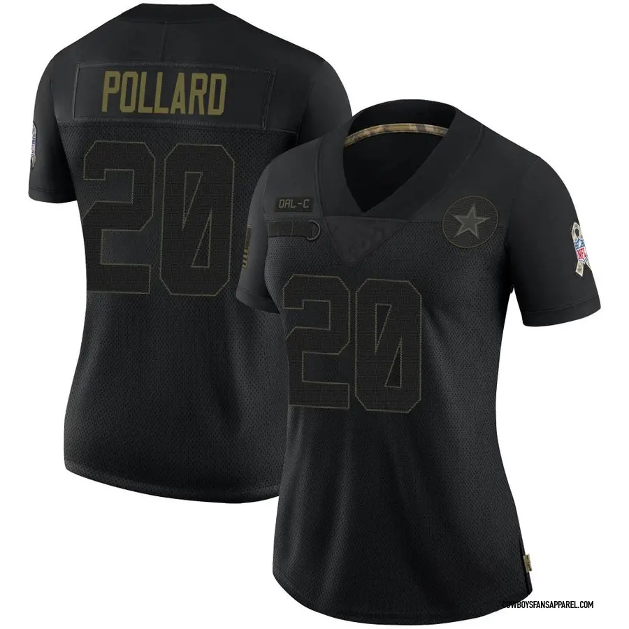 Nike Tony Pollard Dallas Cowboys Women's Limited Black 2020 Salute