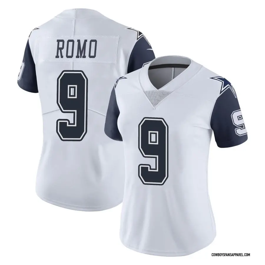 Nike Tony Romo Dallas Cowboys Women's Limited White Color Rush