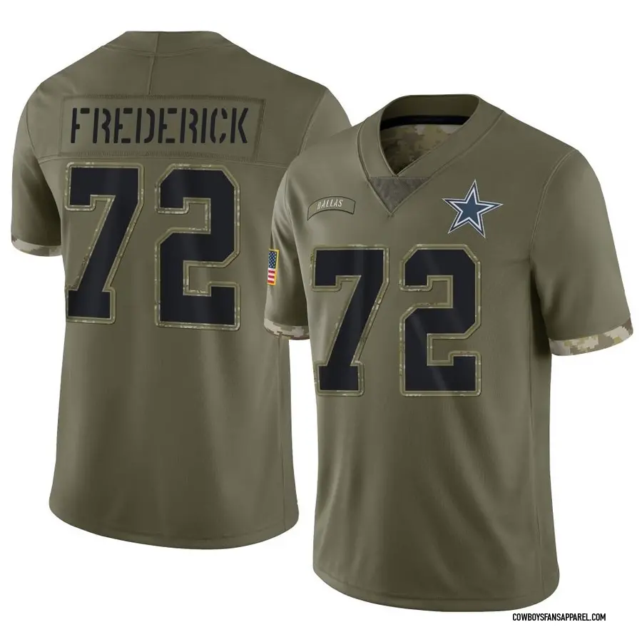 Travis Frederick Dallas Cowboys Men's Legend Olive Salute to Service T-Shirt