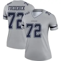 Nike Travis Frederick Dallas Cowboys Women's Legend Gray Inverted Jersey