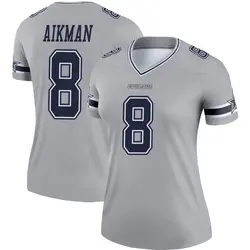 Nike Troy Aikman Dallas Cowboys Women's Legend Gray Inverted Jersey