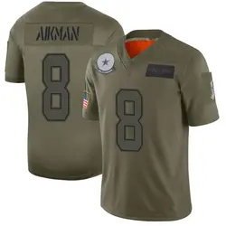 Nike Troy Aikman Dallas Cowboys Youth Limited Camo 2019 Salute to Service Jersey